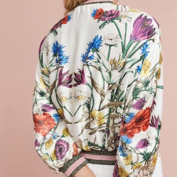 Anthropologie Jackets & Blazers - Anthropologie Rubie Floral Bomber size M petite